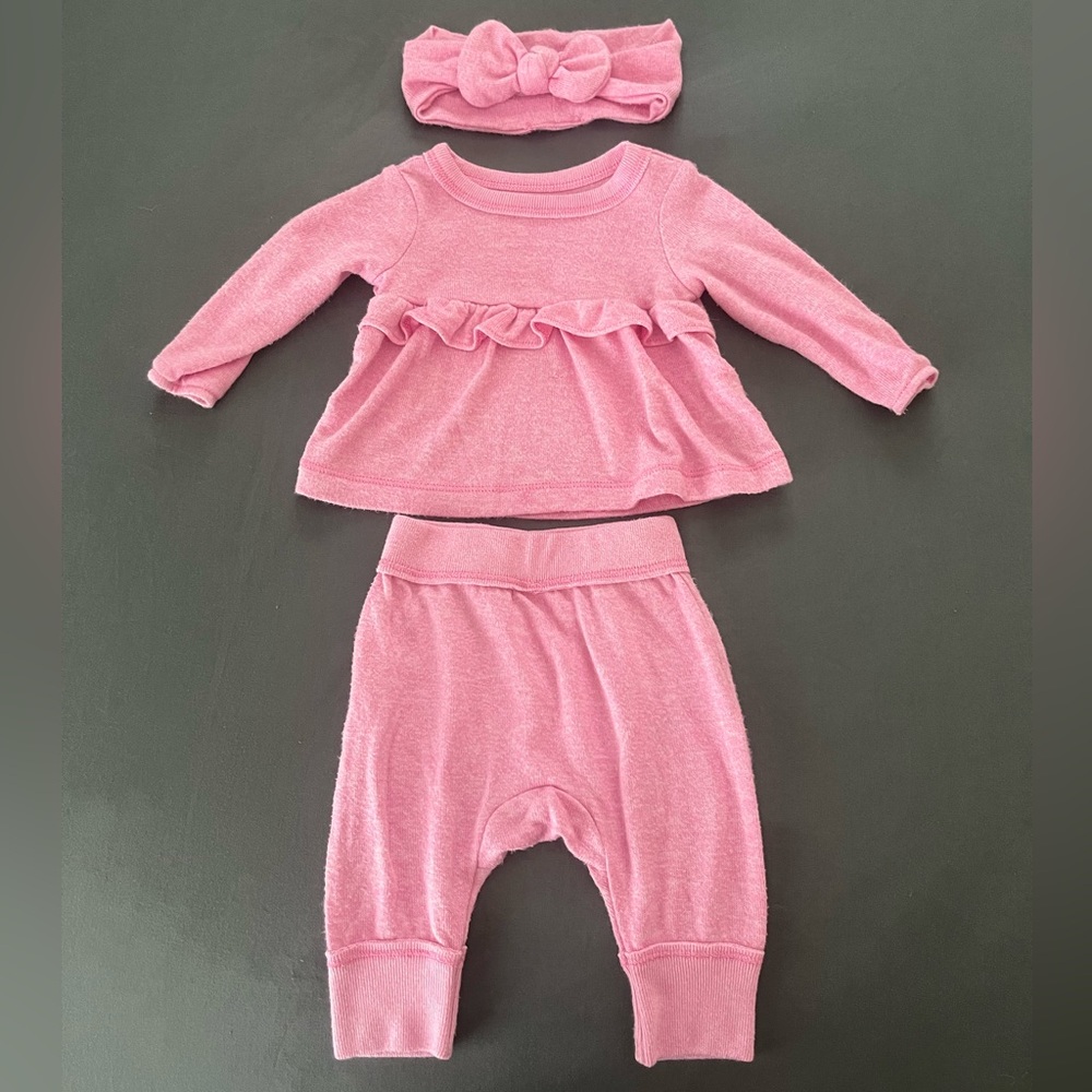 Pink Cat & Jack Matching Set - Newborn